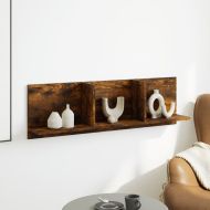 Стенен шкаф, 100x16,5x30 см, опушен дъб, инженерно дърво