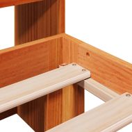 Легло с етажерка за книги, без матрак, 180x200 см, бор масив