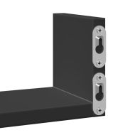 Стенни рафтове, 3 бр, черни, инженерно дърво