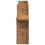 Стенни рафтове, 2 бр, дъб артизан, 38x12x38 см, инженерно дърво