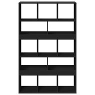 Библиотека, черна, 100x33x156,5 см, инженерно дърво