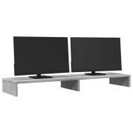 Поставка за монитор, бетонно сив, 100x27x10 см, инженерно дърво