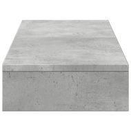 Поставка за монитор, бетонно сив, 100x27x10 см, инженерно дърво
