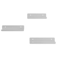 Стенни рафтове 3 бр сребристи неръждаема стомана