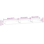 Стенни рафтове 3 бр сребристи неръждаема стомана