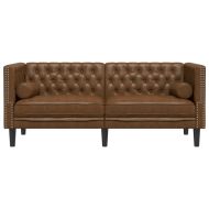 Честърфийлд диван с болстери, 2-местен