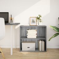 Библиотека, сив сонома, 80x30x77 см, инженерно дърво