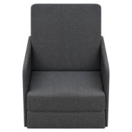 Разтегателен фотьойл, тъмносив, текстил