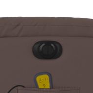 Електрически масажен реклайнер стол, кафяв, изкуствена кожа