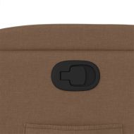 Изправящ реклайнер стол, кафяв, текстил