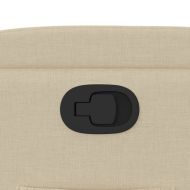 Изправящ реклайнер стол, кремав, текстил