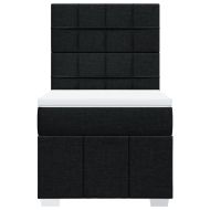 Боксспринг легло с матрак, черно, 80x200 см, плат