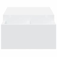 Стойка за монитор за съхранение бял 70x27x15 см инженерно дърво