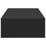 Регулируема поставка за монитор, черна, 60x24x10,5 см