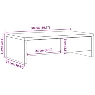 Стойка за монитор с чекмеджета 50x27x15 см инженерно дърво