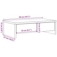 Стойка за монитор с чекмеджета 50x27x15 см инженерно дърво