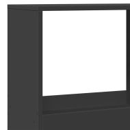 Разделител за стая, черен, 100x33x175 см, инженерно дърво