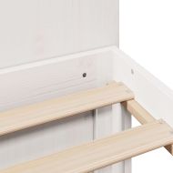 Легло с етажерка за книги, без матрак, 150x200 см, бор масив