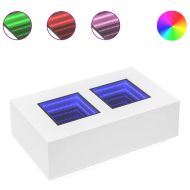 Маса за кафе с Infinity LED, бяла, 116x69x40 см