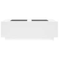 Маса за кафе с Infinity LED, бяла, 116x69x40 см