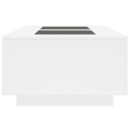 Маса за кафе с Infinity LED, бяла, 116x69x40 см