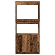 Висок шкаф, старо дърво, 63x33x140 см, инженерно дърво