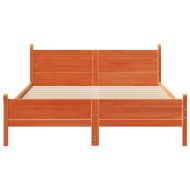 Рамка за легло без матрак, восъчнокафяв, 140x200 см, бор масив