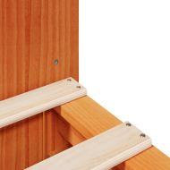 Легло с етажерка за книги, без матрак, 180x200 см, дърво масив