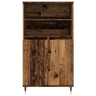 Висок шкаф, старо дърво, 60x36x110 см, инженерно дърво