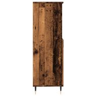 Висок шкаф, старо дърво, 60x36x110 см, инженерно дърво
