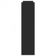 Тясна количка за съхранение, 4 нива, черна, инженерно дърво