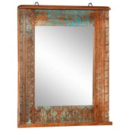 Комплект мебели за баня 4 части масивна регенерирана дървесина