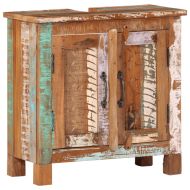 Комплект мебели за баня 4 части масивна регенерирана дървесина