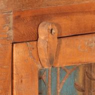 Комплект мебели за баня 4 части масивна регенерирана дървесина