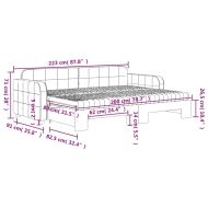 Канапе с изтеглящо легло и матраци черно 80x200 см кадифе