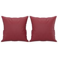 2-местен диван с възглавници виненочервен 140 см