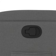 Изправящ реклайнер стол, тъмносив, текстил