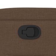 Изправящ реклайнер стол, кафяв, текстил