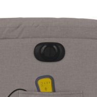 Електрически изправящ масажен реклайнер стол таупе текстил