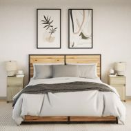 Нощни шкафчета с LED, 2 бр, сонома дъб, инженерно дърво