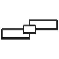 Стенен шкаф, 158x18x53 см, черен, инженерно дърво