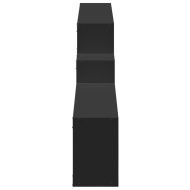 Стенен шкаф, 158x18x53 см, черен, инженерно дърво