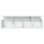 Стенен шкаф, 100x20x30 см, бял, инженерно дърво