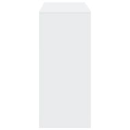 Бар маса с рафт, бяла, 124x46x103,5 см, инженерно дърво