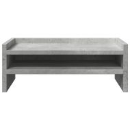Стойка за монитор, бетонно сива, 42x24x16 см, инженерно дърво