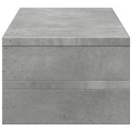 Поставка за монитор, бетонно сива, 54x22x15 см, инженерно дърво