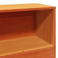 Легло с етажерка за книги, без матрак, 100x200 см, дърво масив