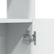 Висок шкаф, 63x33x180 бял, инженерно дърво