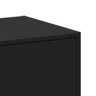 Шкаф органайзер, черен, 40x41x144,5 см, инженерно дърво