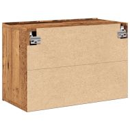 ТВ шкаф за стенен монтаж, старо дърво, 60x30x41 см